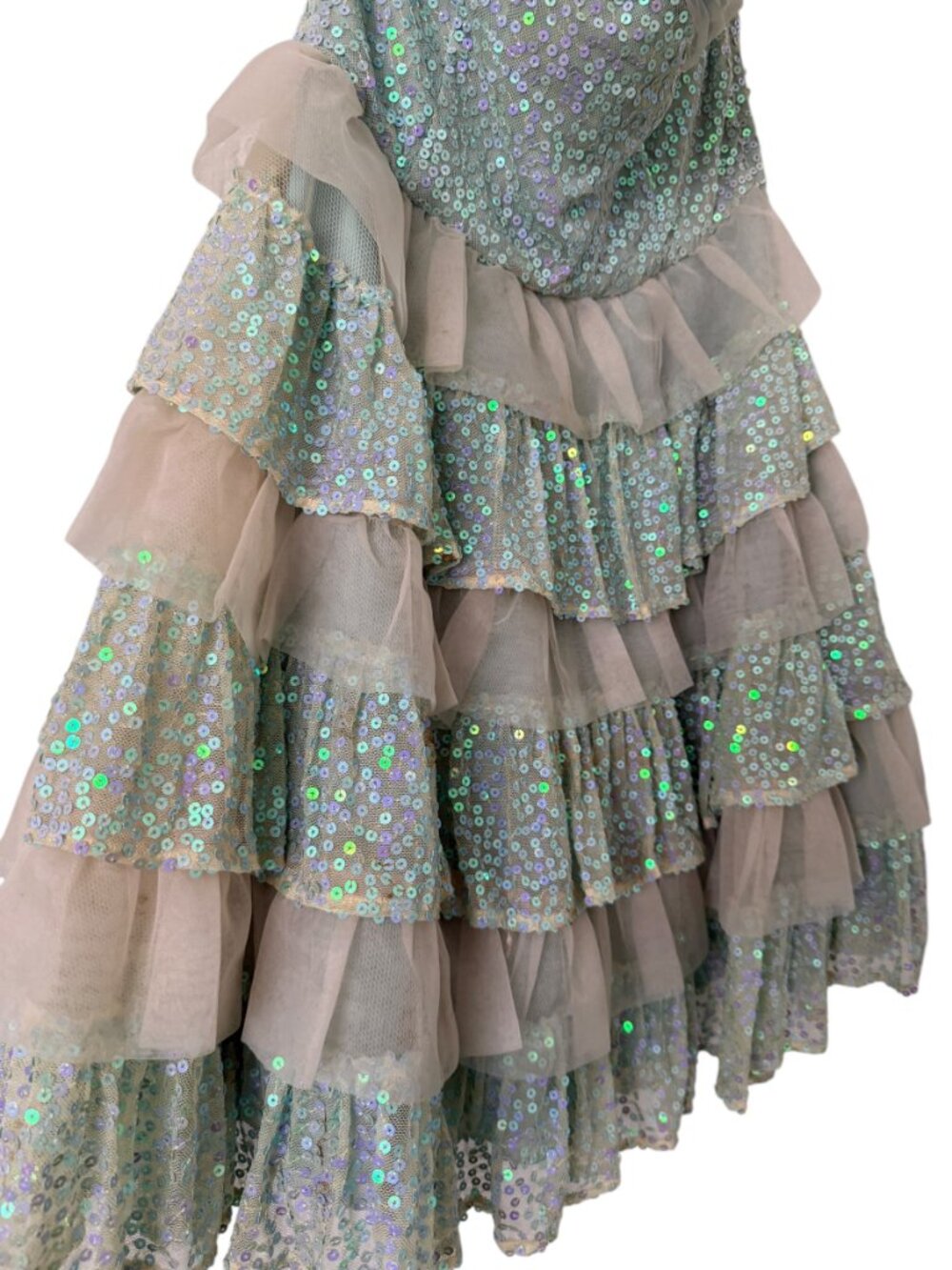 Vintage Betsey Johnson Strapless Sparkly Light Blue Mini Princess Dress- 10 - Picture 15 of 15